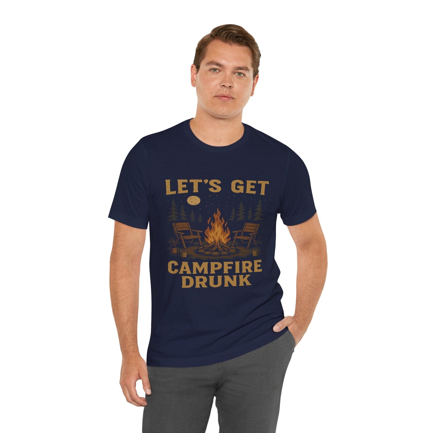 Funny "Let's Get Campfire Drunk" Camping T-Shirt