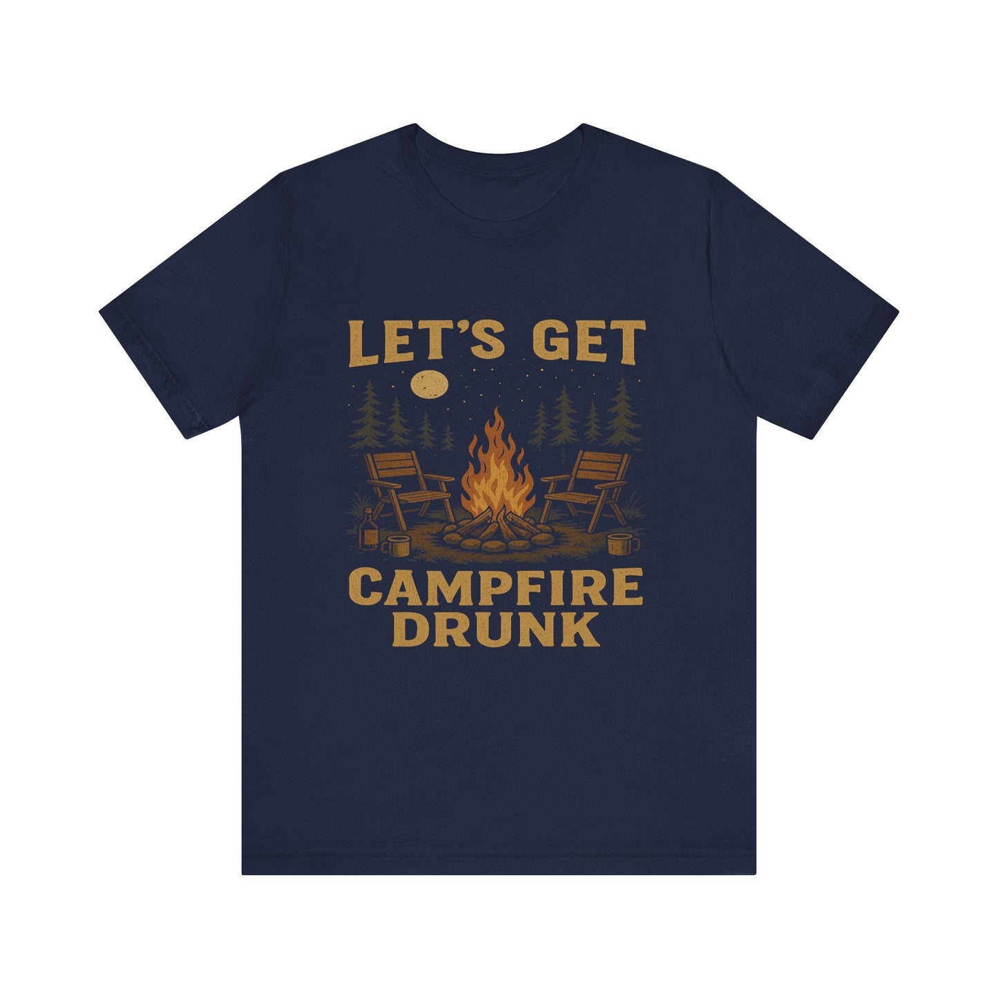 Funny "Let's Get Campfire Drunk" Camping T-Shirt