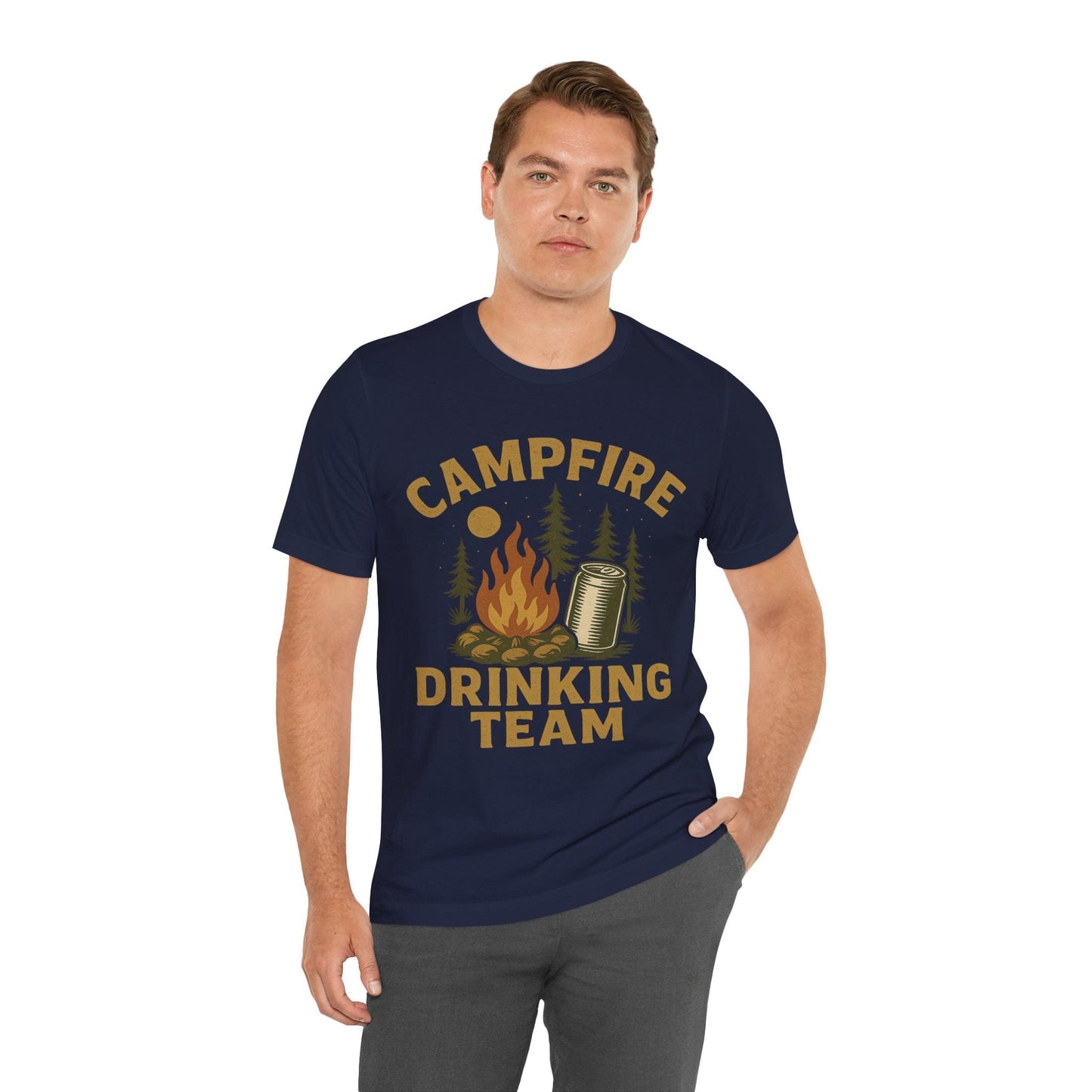 Funny "Campfire Drinking Team" Camping T-Shirt
