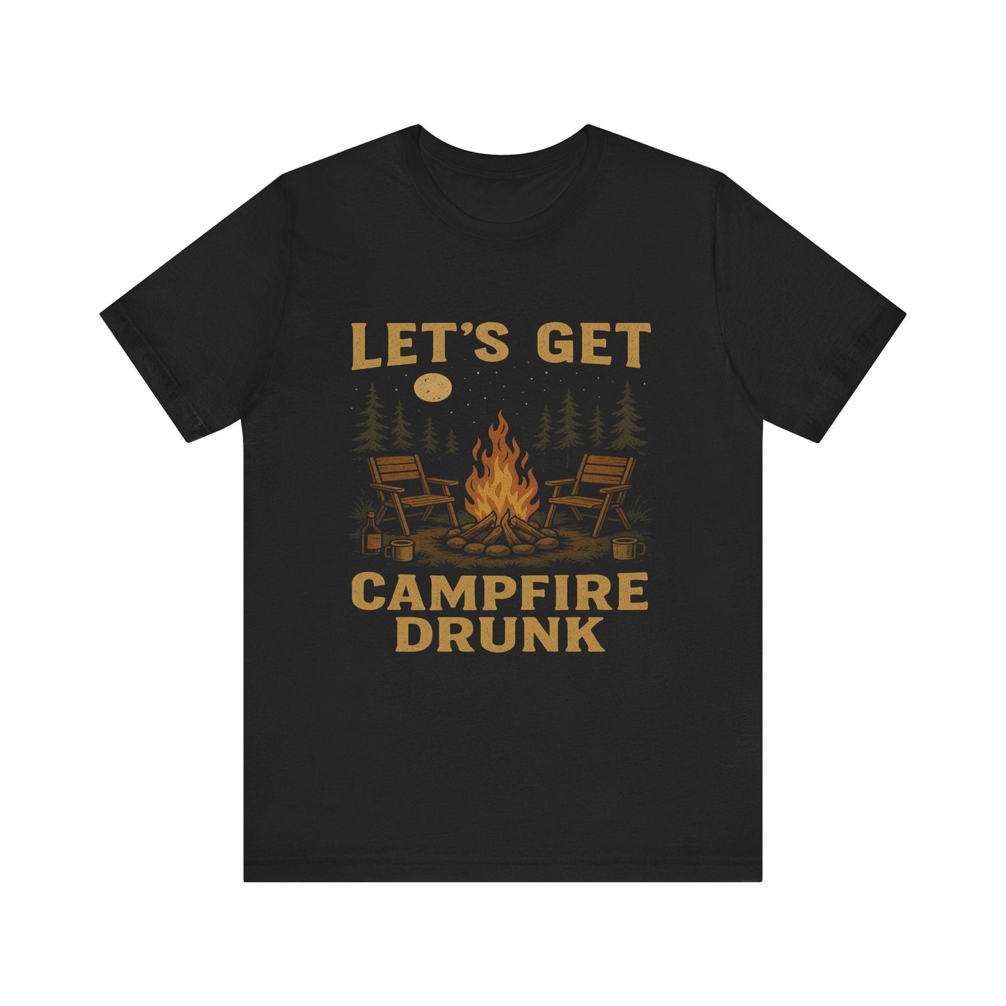 Funny "Let's Get Campfire Drunk" Camping T-Shirt