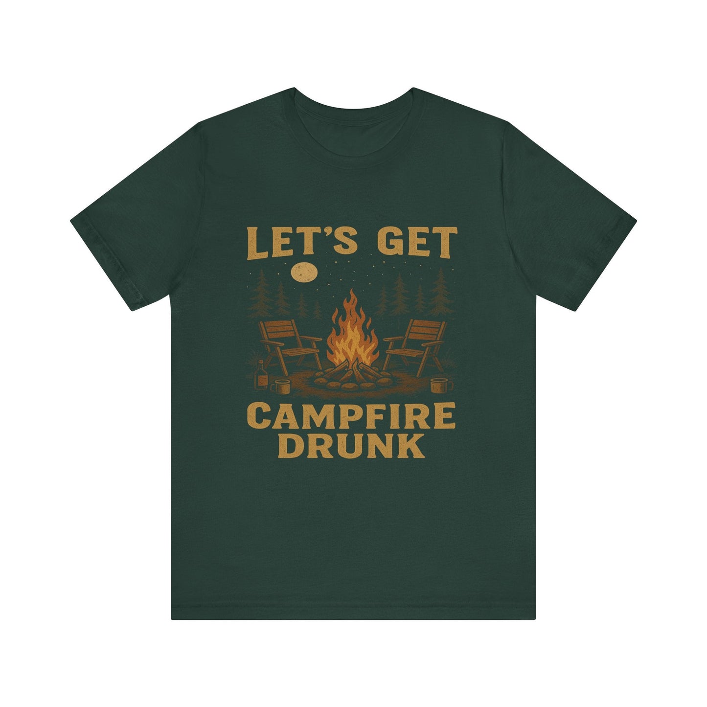 Funny "Let's Get Campfire Drunk" Camping T-Shirt