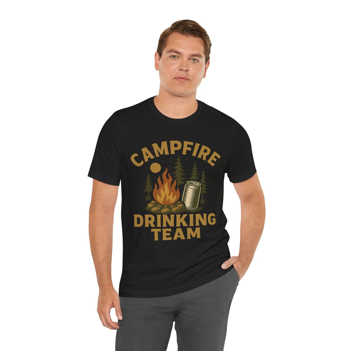 Funny "Campfire Drinking Team" Camping T-Shirt