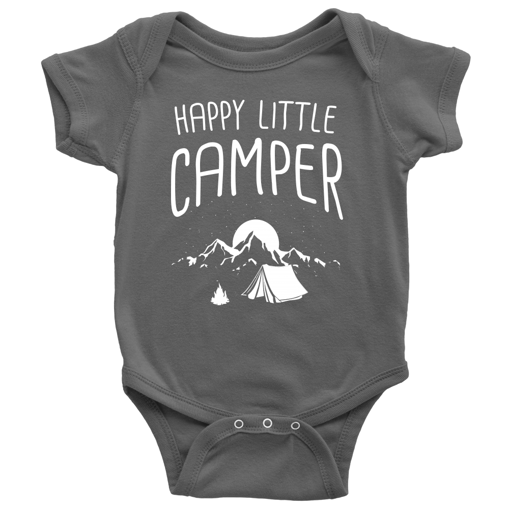 Cute and Adorable "Happy Little Camper" Baby Onesie