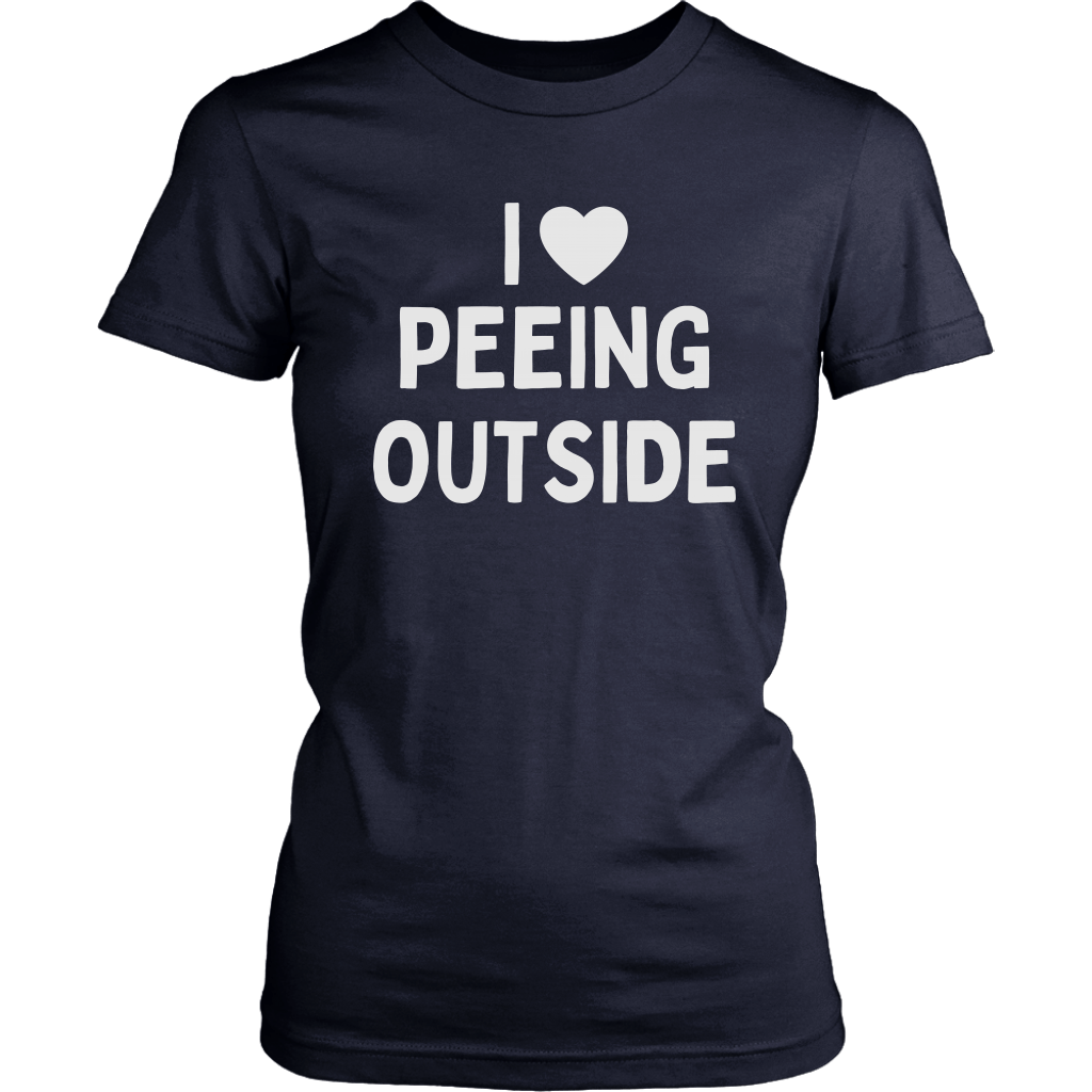 Funny "I Love Peeing Outside" Camping Shirts and Hoodies (No Campfire)