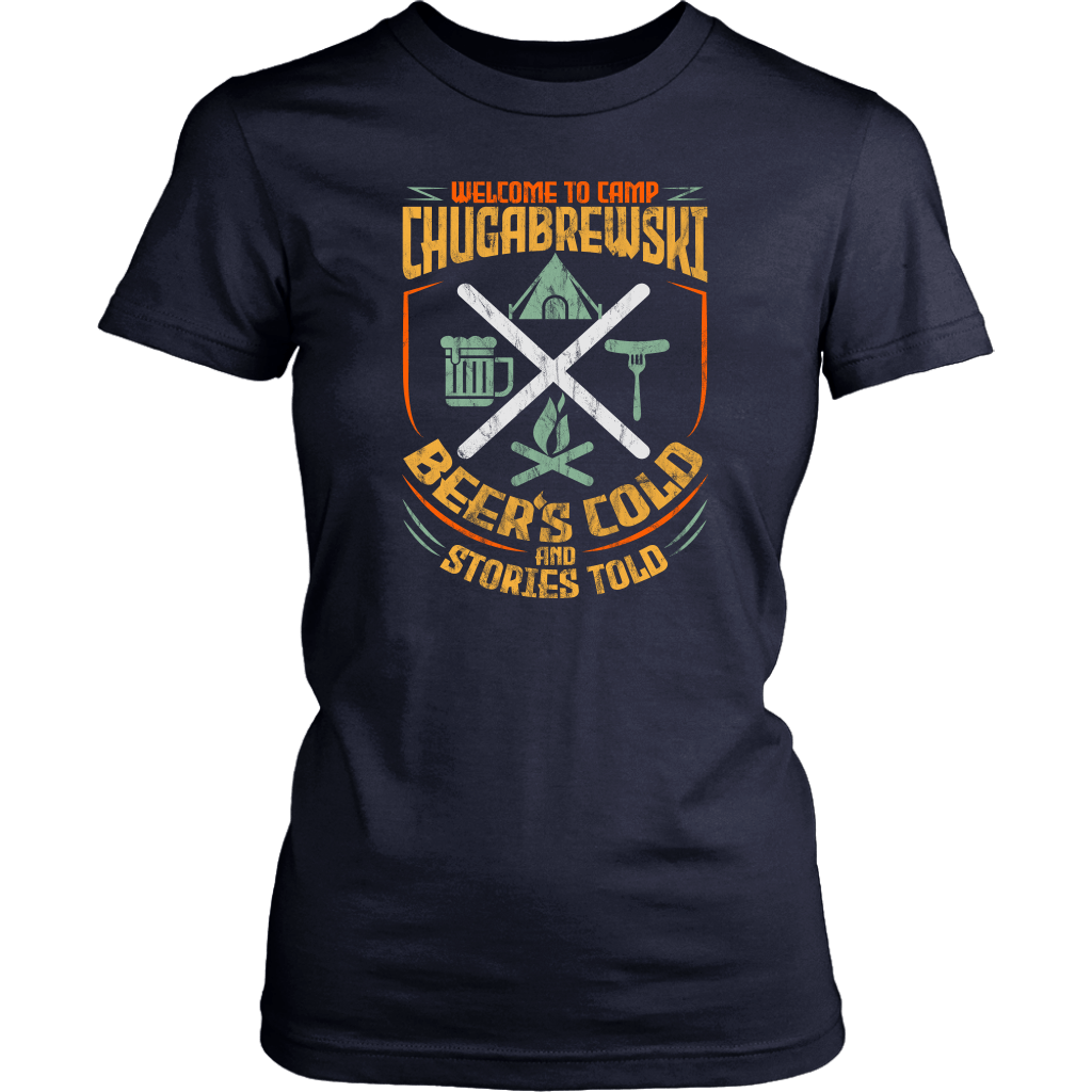 "Welcome To Camp Chugabrewski" - Funny Camping Shirts and Hoodies