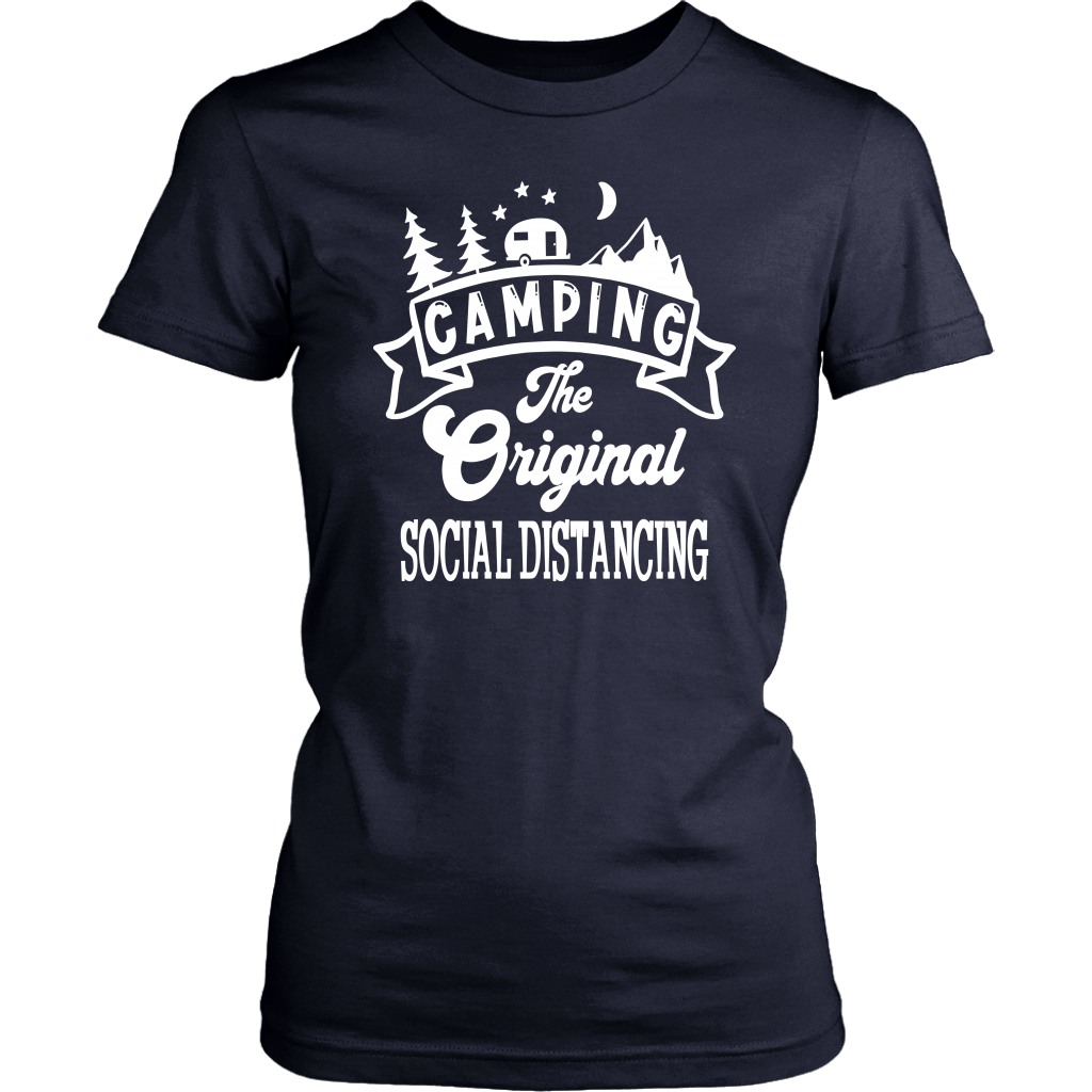 Funny "Camping The Original Social Distancing" Shirts and Hoodies