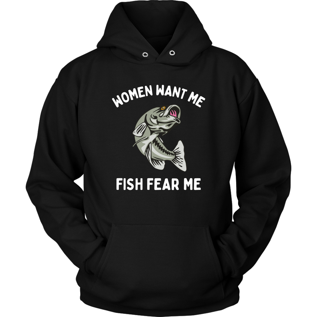 Fishing Shirt Women Want Me Fish Fear Me T-shirt Funny Fishing