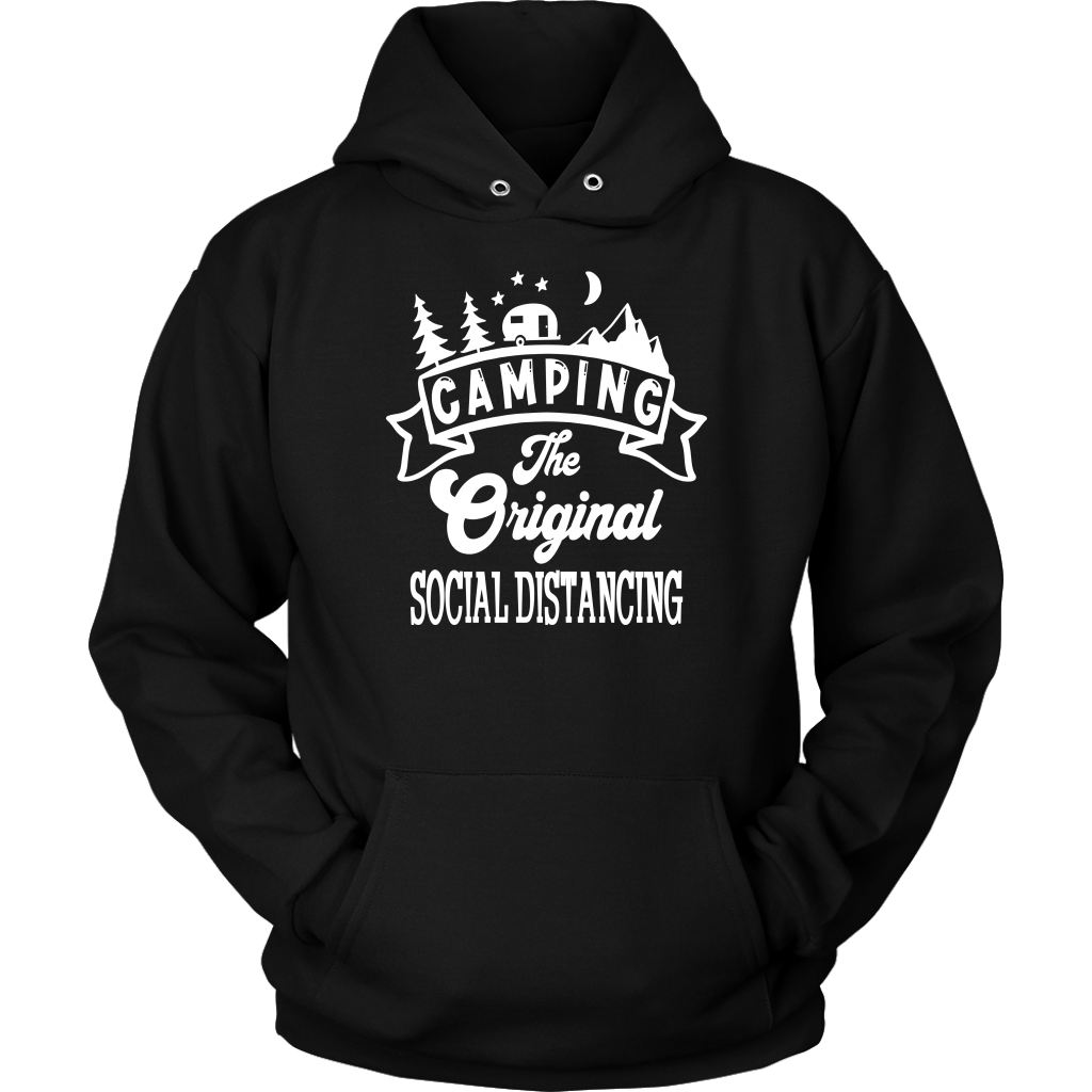 Funny "Camping The Original Social Distancing" Shirts and Hoodies