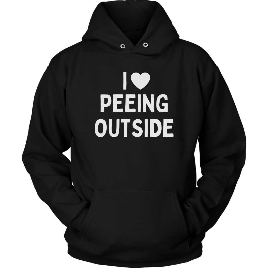 Funny "I Love Peeing Outside" Camping Shirts and Hoodies (No Campfire)