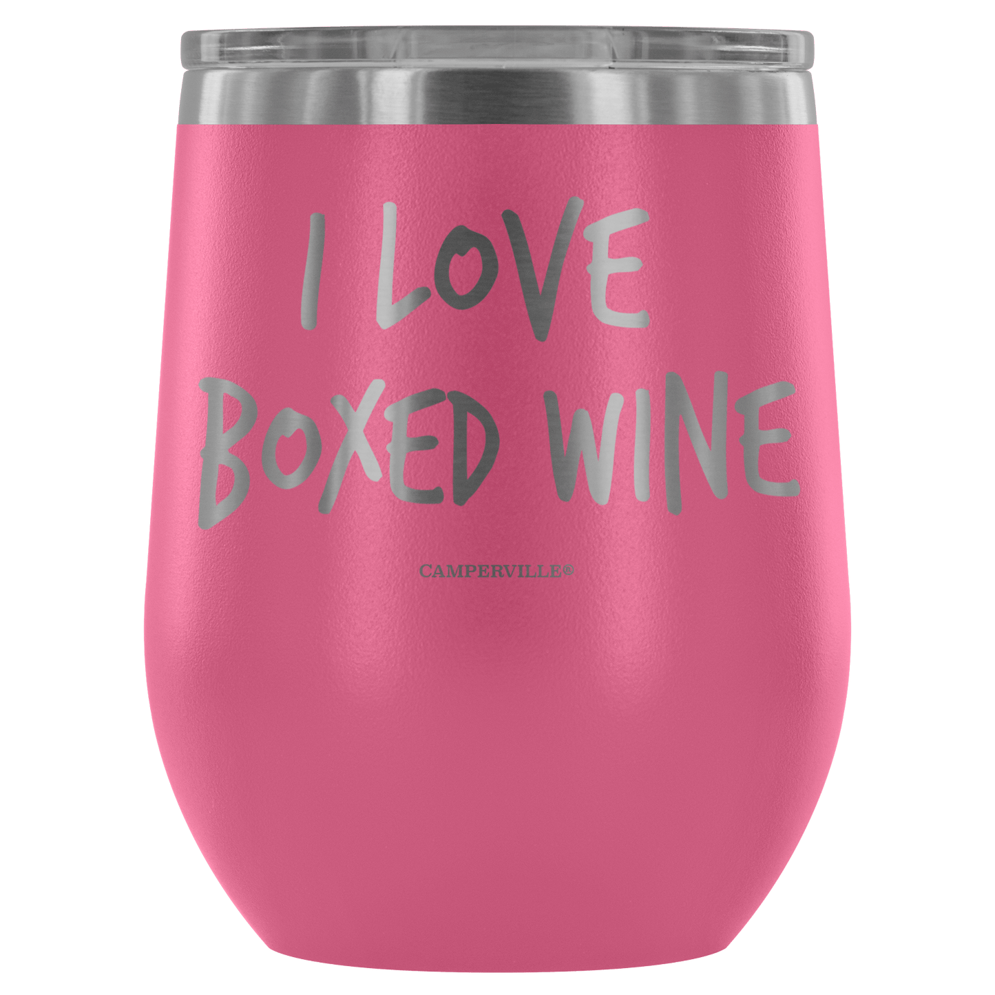 "I Love Boxed Wine" Stemless Wine Cup