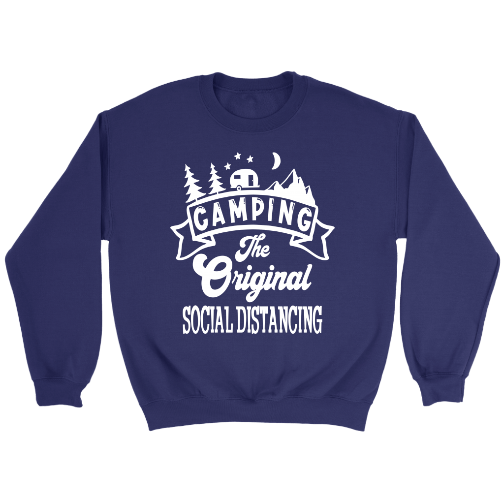 Funny "Camping The Original Social Distancing" Shirts and Hoodies