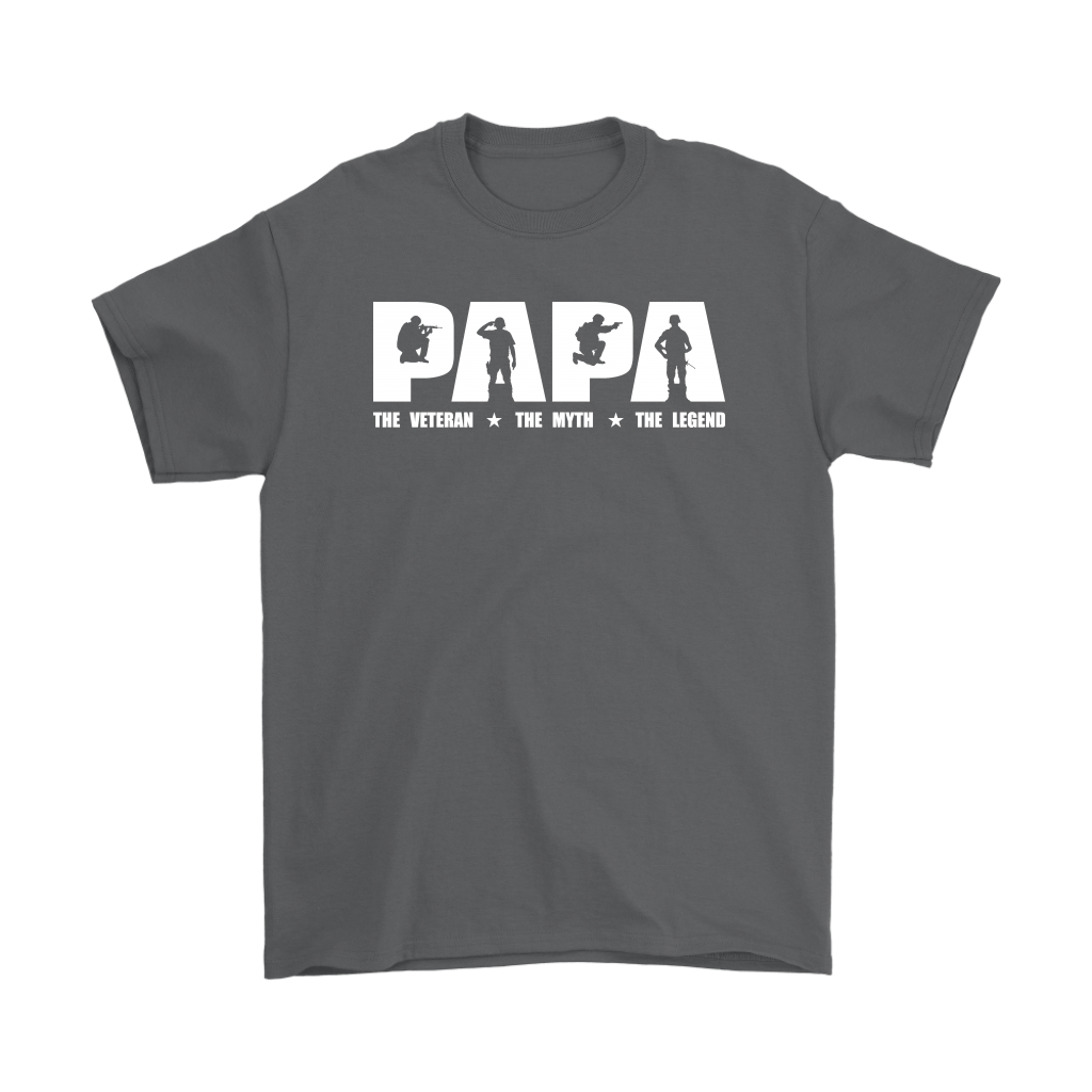 "Papa - The Veteran, The Myth, The Legend" Shirts and Hoodies