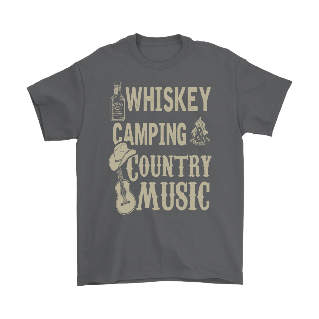 "Whiskey, Camping, and Country Music" - Shirts and Hoodies