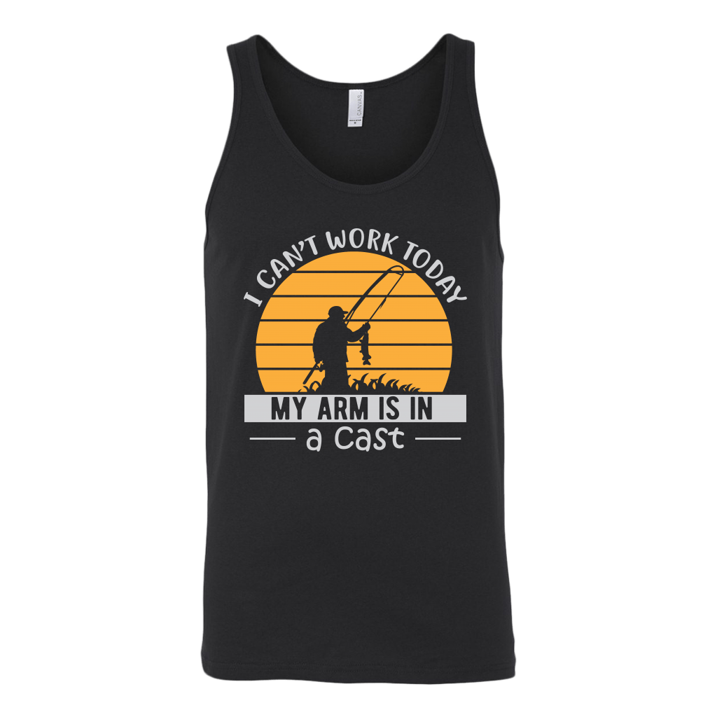 "I Can't Work Today, My Arm Is In A Cast" Funny Fishing Shirt and Hoodie