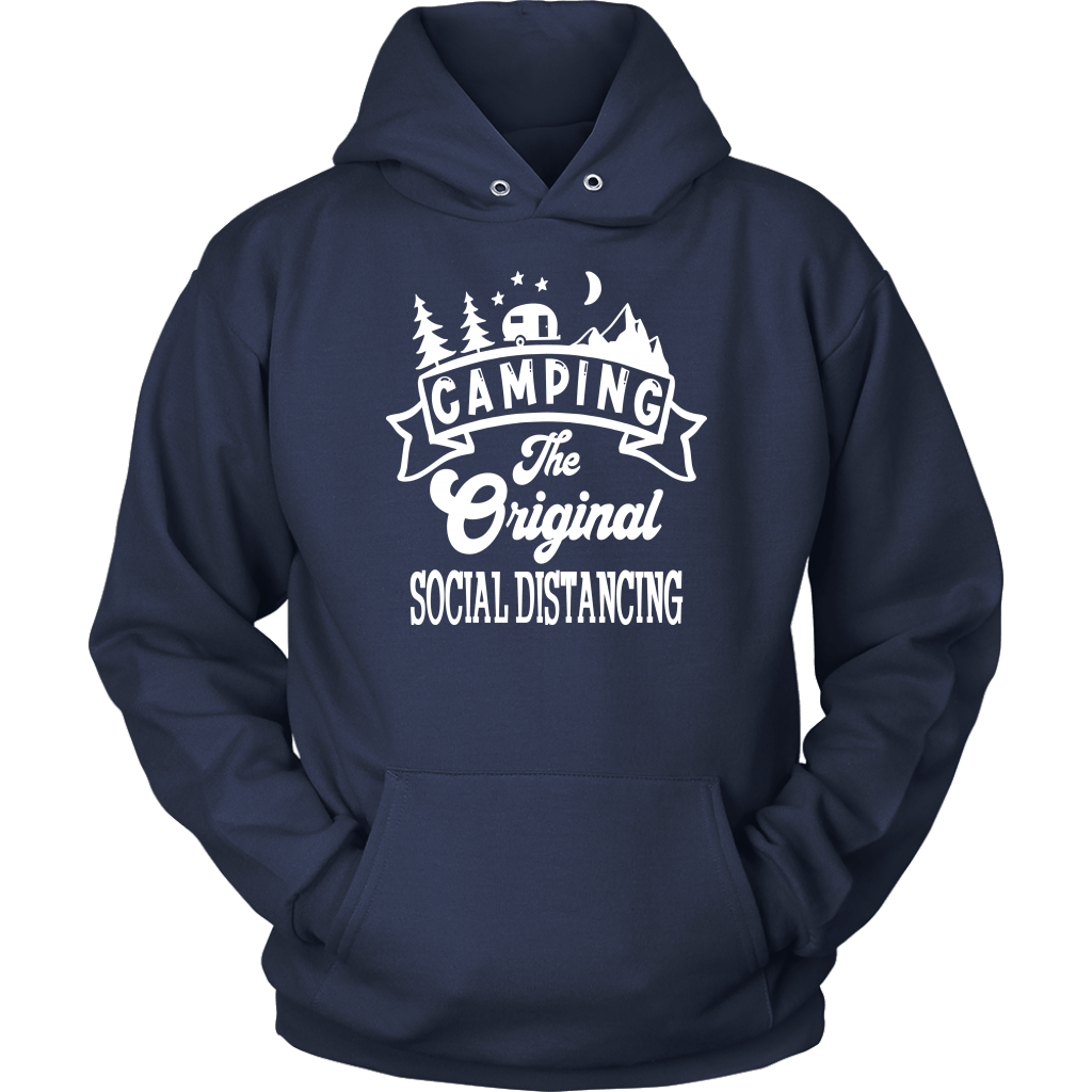 Funny "Camping The Original Social Distancing" Shirts and Hoodies