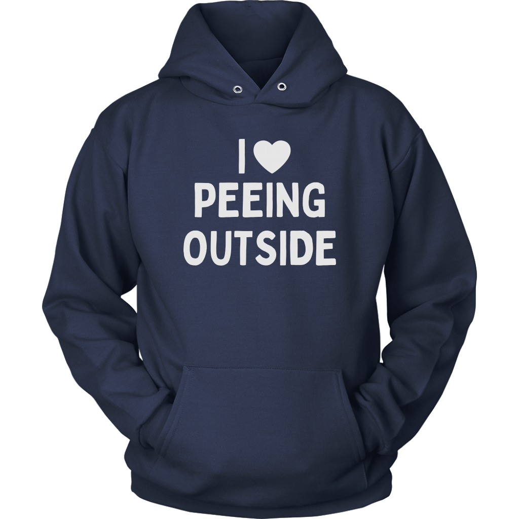 Funny "I Love Peeing Outside" Camping Shirts and Hoodies (No Campfire)