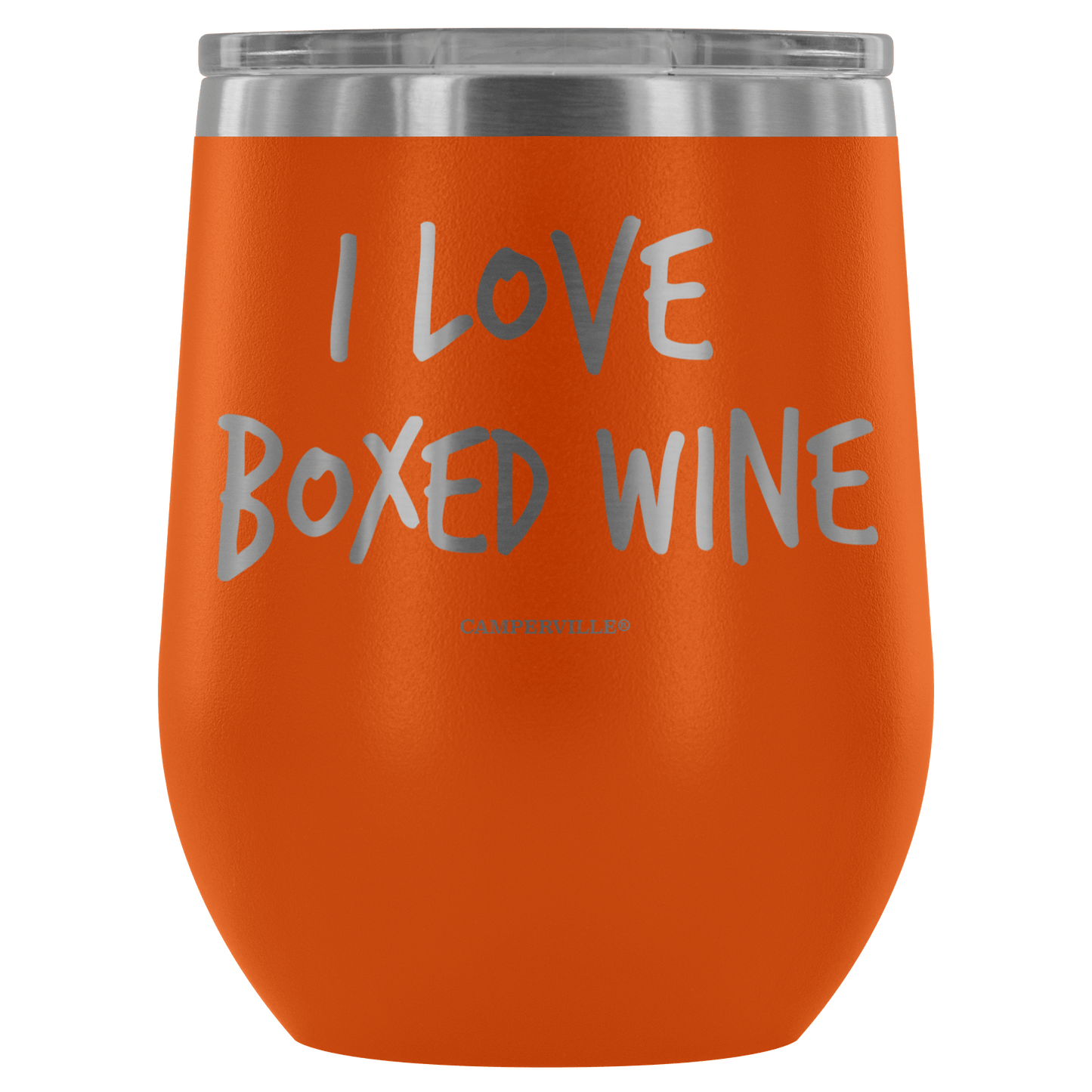 "I Love Boxed Wine" Stemless Wine Cup