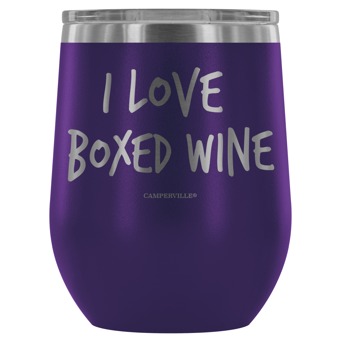 "I Love Boxed Wine" Stemless Wine Cup