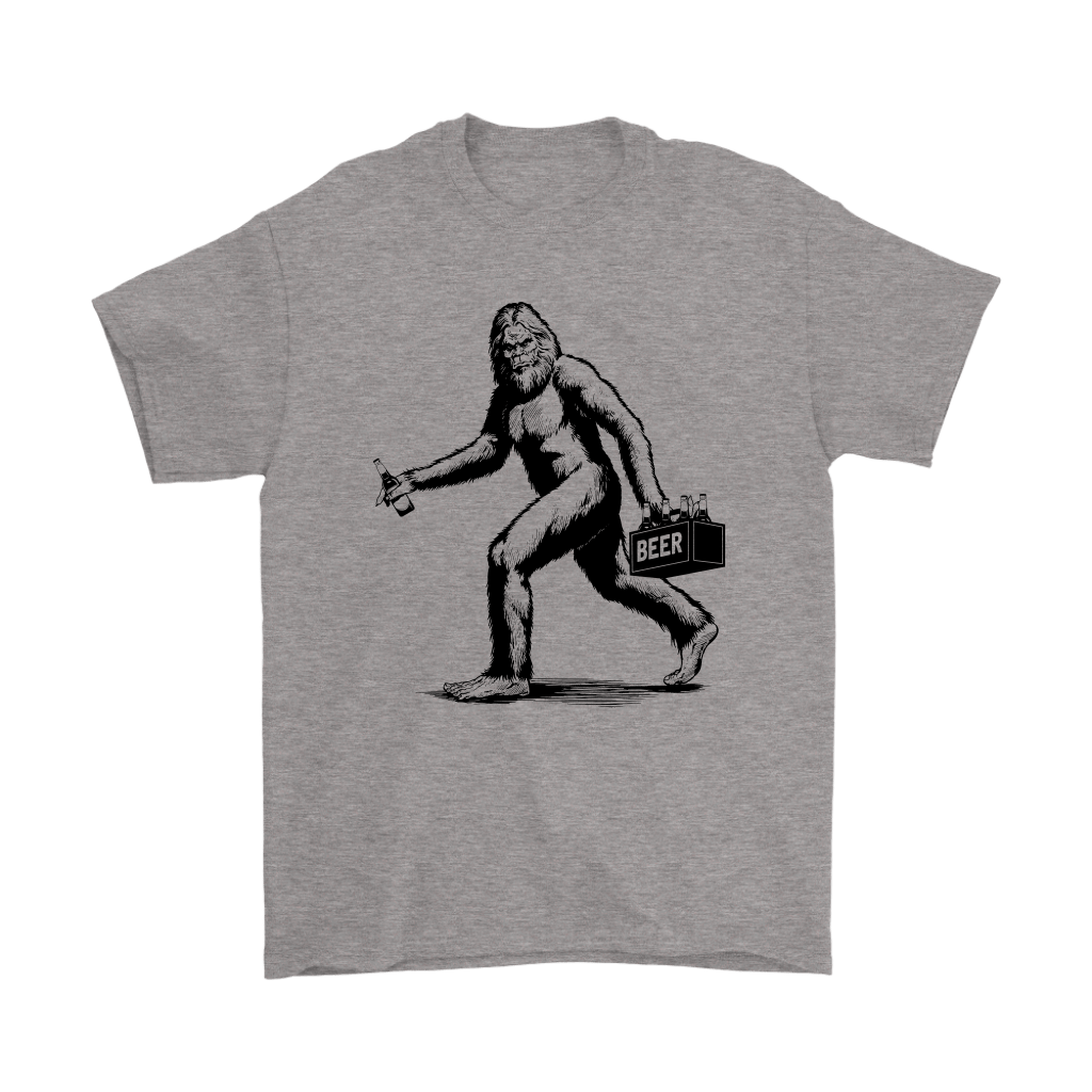 Funny "Sasquatch Stealing Beer" T-Shirts and Hoodies