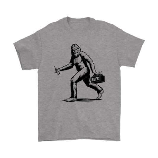 Funny "Sasquatch Stealing Beer" T-Shirts and Hoodies