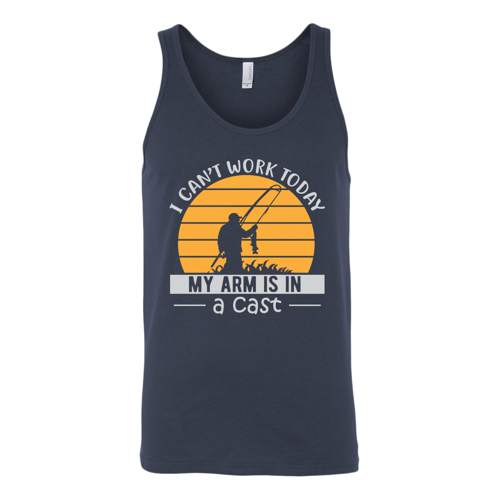 "I Can't Work Today, My Arm Is In A Cast" Funny Fishing Shirt and Hoodie