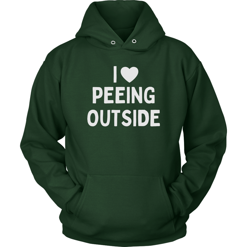Funny "I Love Peeing Outside" Camping Shirts and Hoodies (No Campfire)