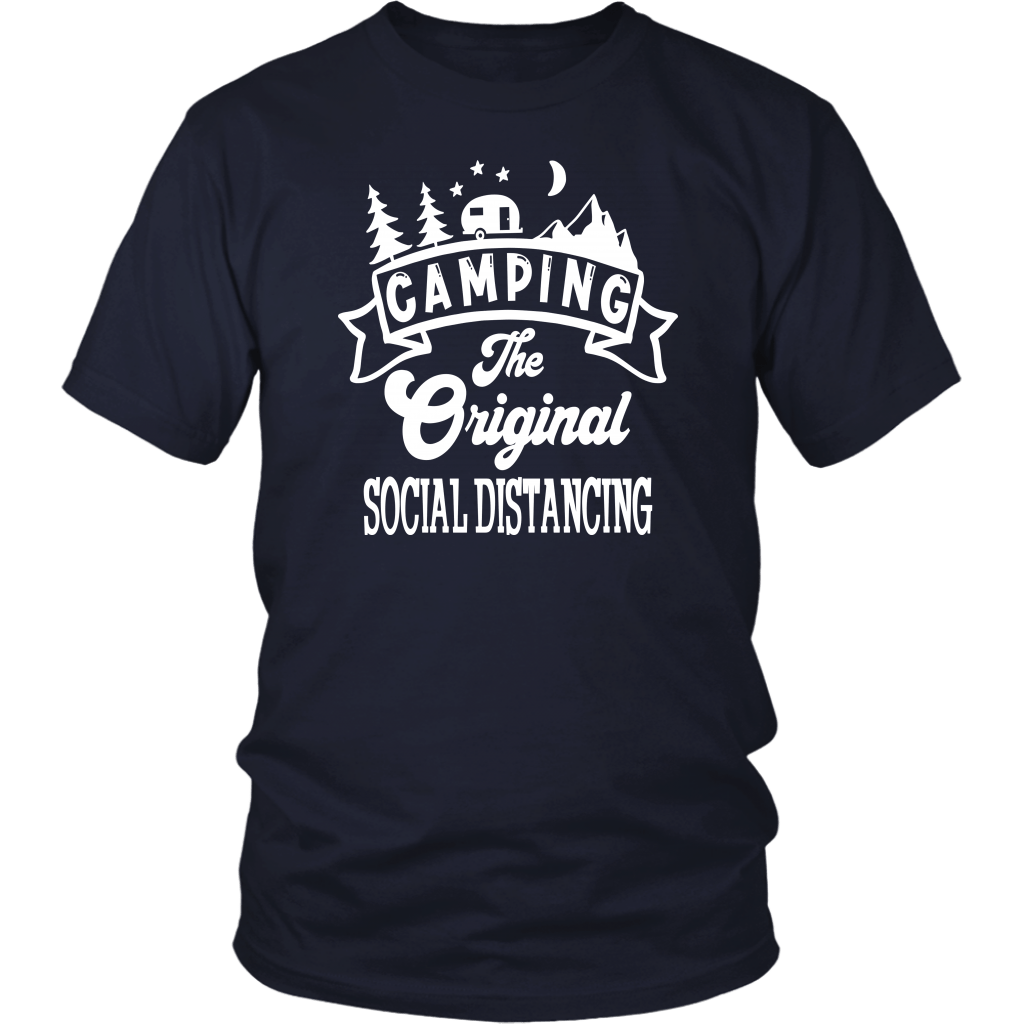 Funny "Camping The Original Social Distancing" Shirts and Hoodies