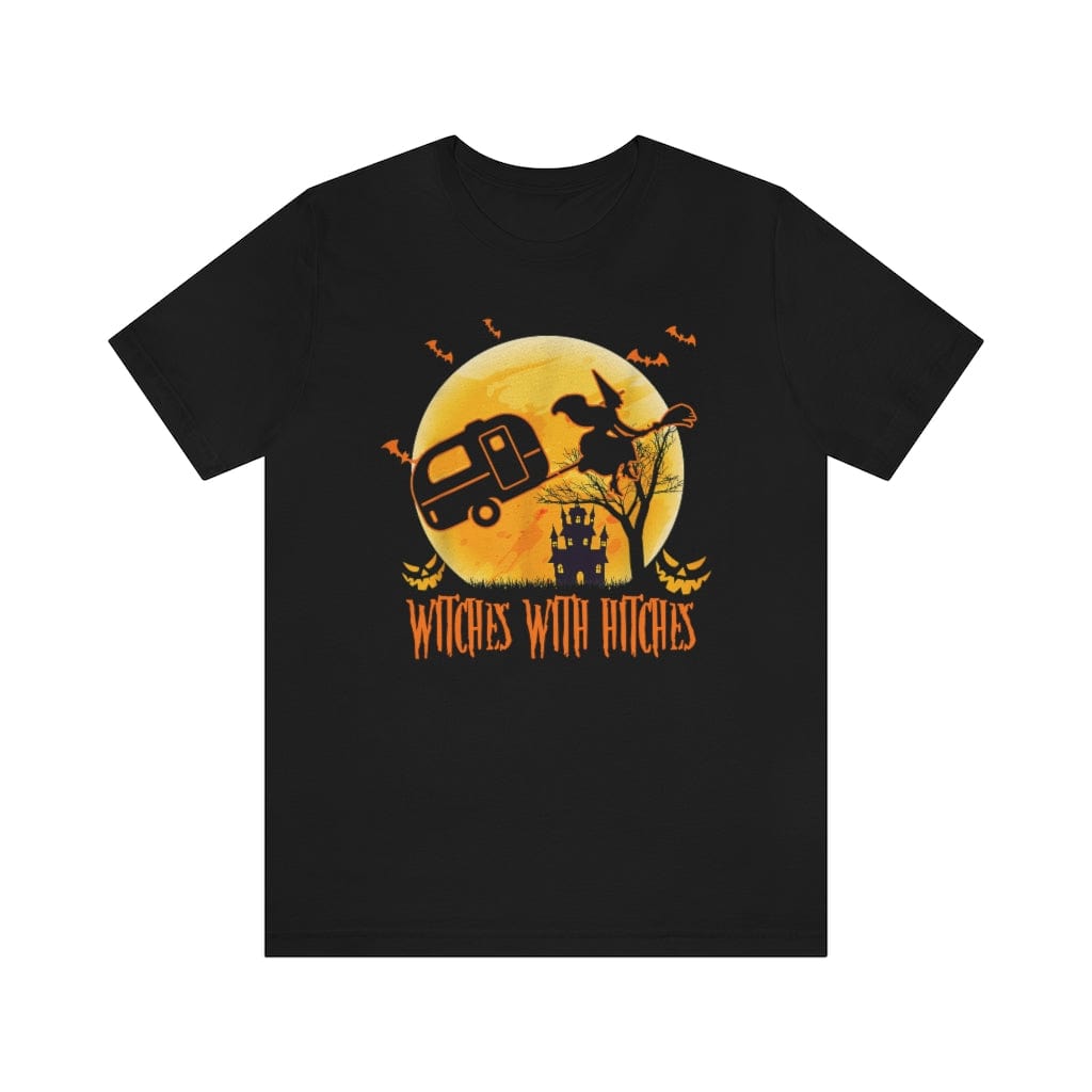 Funny "Witches With Hitches" Camping Halloween Shirts and Hoodies