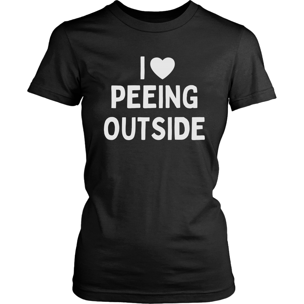 Funny "I Love Peeing Outside" Camping Shirts and Hoodies (No Campfire)