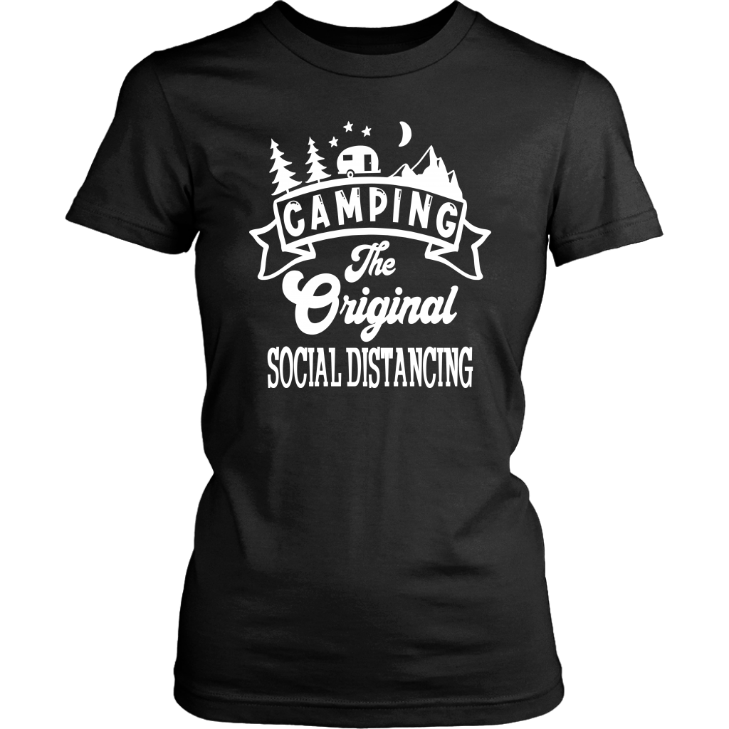 Funny "Camping The Original Social Distancing" Shirts and Hoodies