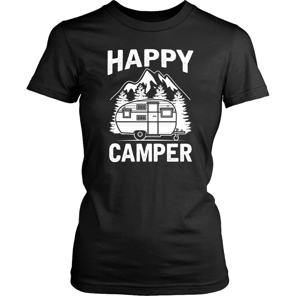 "Happy Camper" Trailer - Shirts and Hoodies