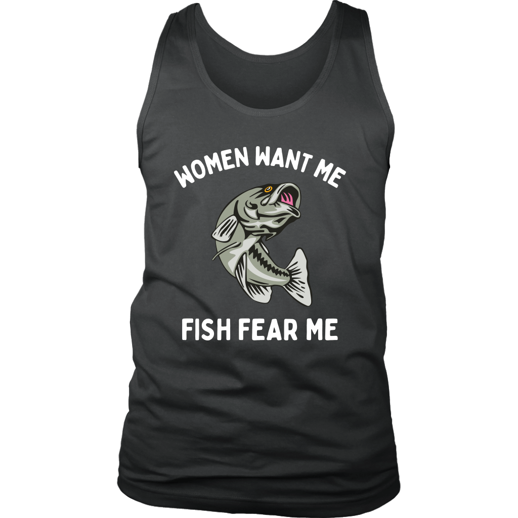 Funny "Women Want Me, Fish Fear Me" Fishing Shirt and Hoodies