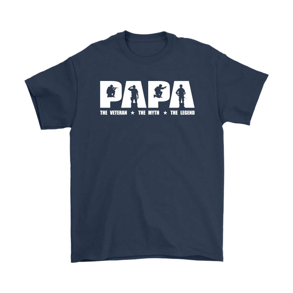 "Papa - The Veteran, The Myth, The Legend" Shirts and Hoodies