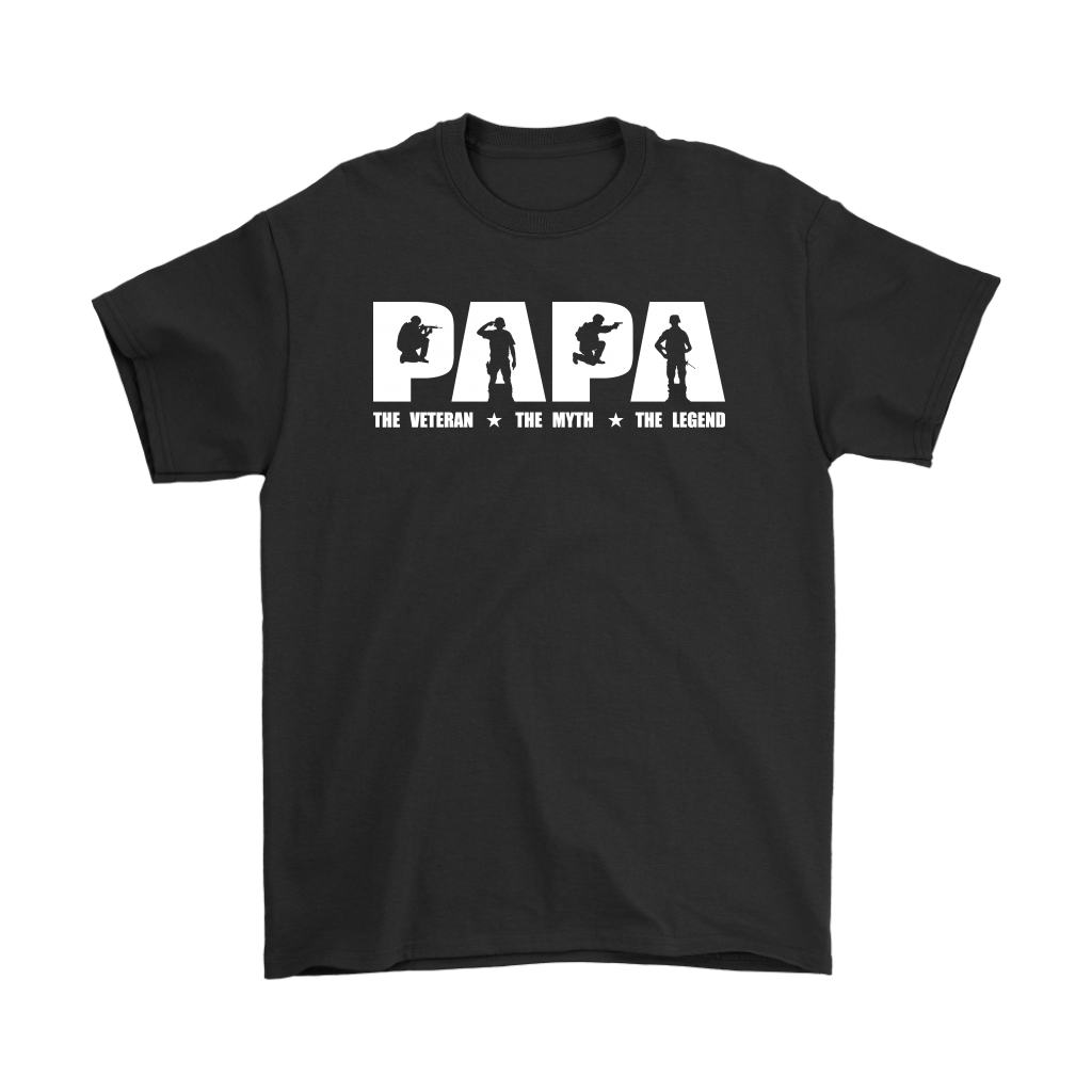 "Papa - The Veteran, The Myth, The Legend" Shirts and Hoodies
