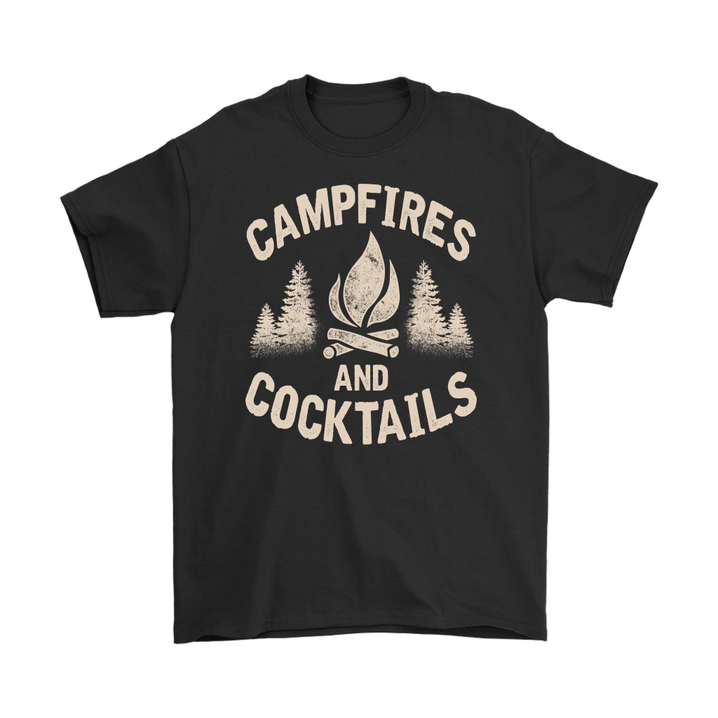 "Campfires And Cocktails" - Shirts and Hoodies