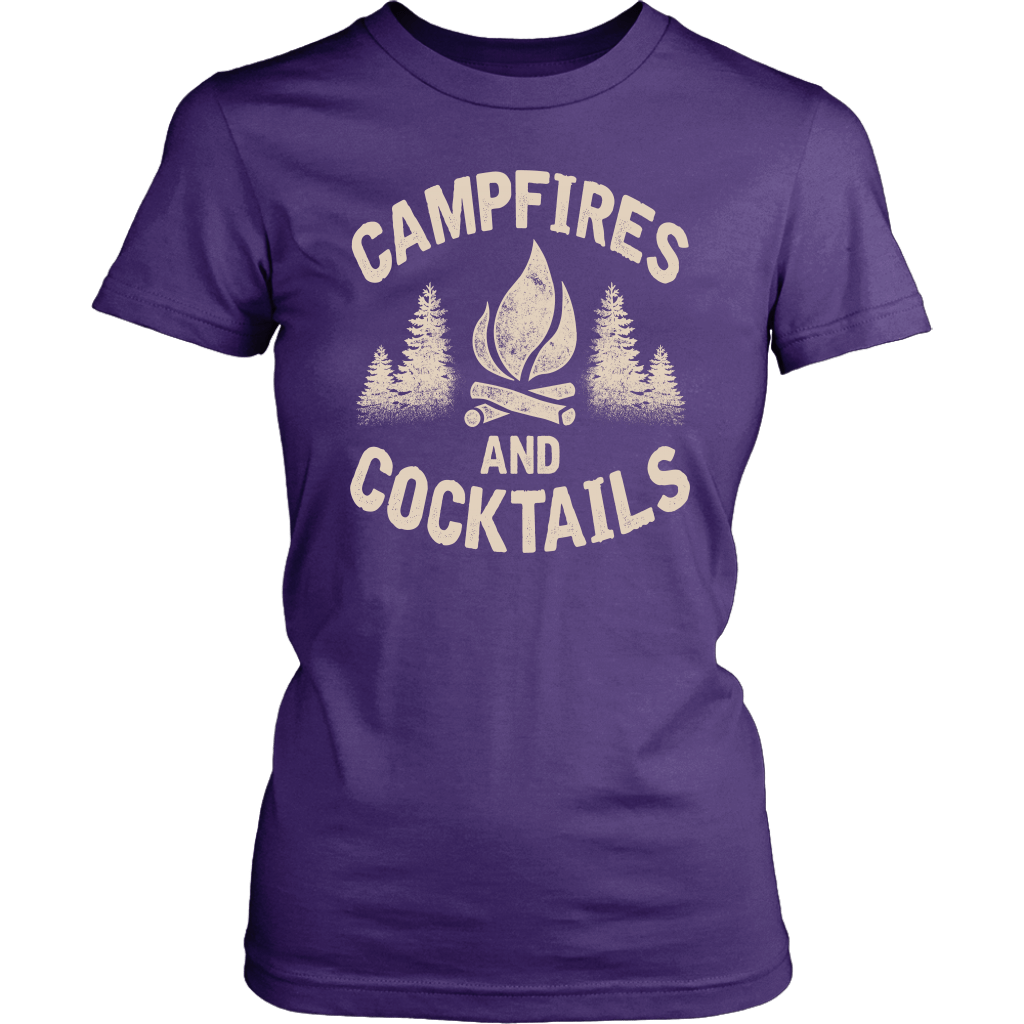 "Campfires And Cocktails" - Shirts and Hoodies