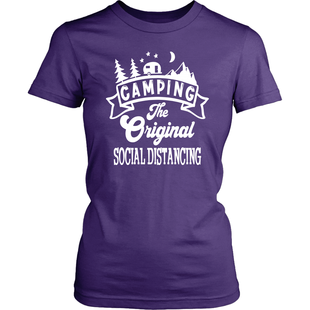 Funny "Camping The Original Social Distancing" Shirts and Hoodies