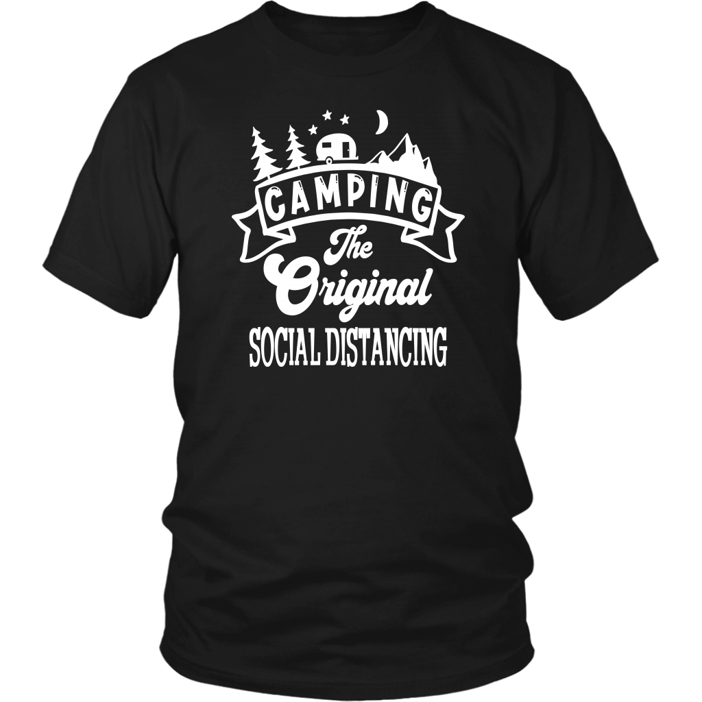 Funny "Camping The Original Social Distancing" Shirts and Hoodies
