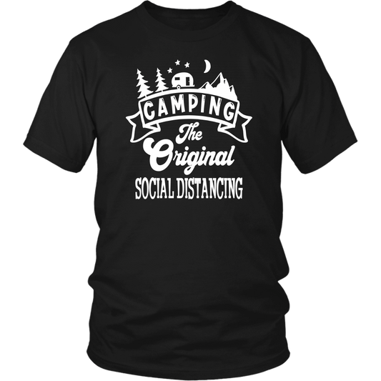 Funny "Camping The Original Social Distancing" Shirts and Hoodies