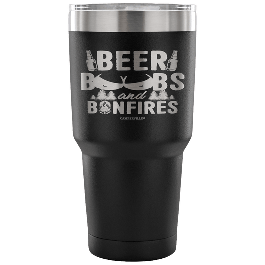 "Beer, Boobs, and Bonfires" Stainless Steel Tumbler