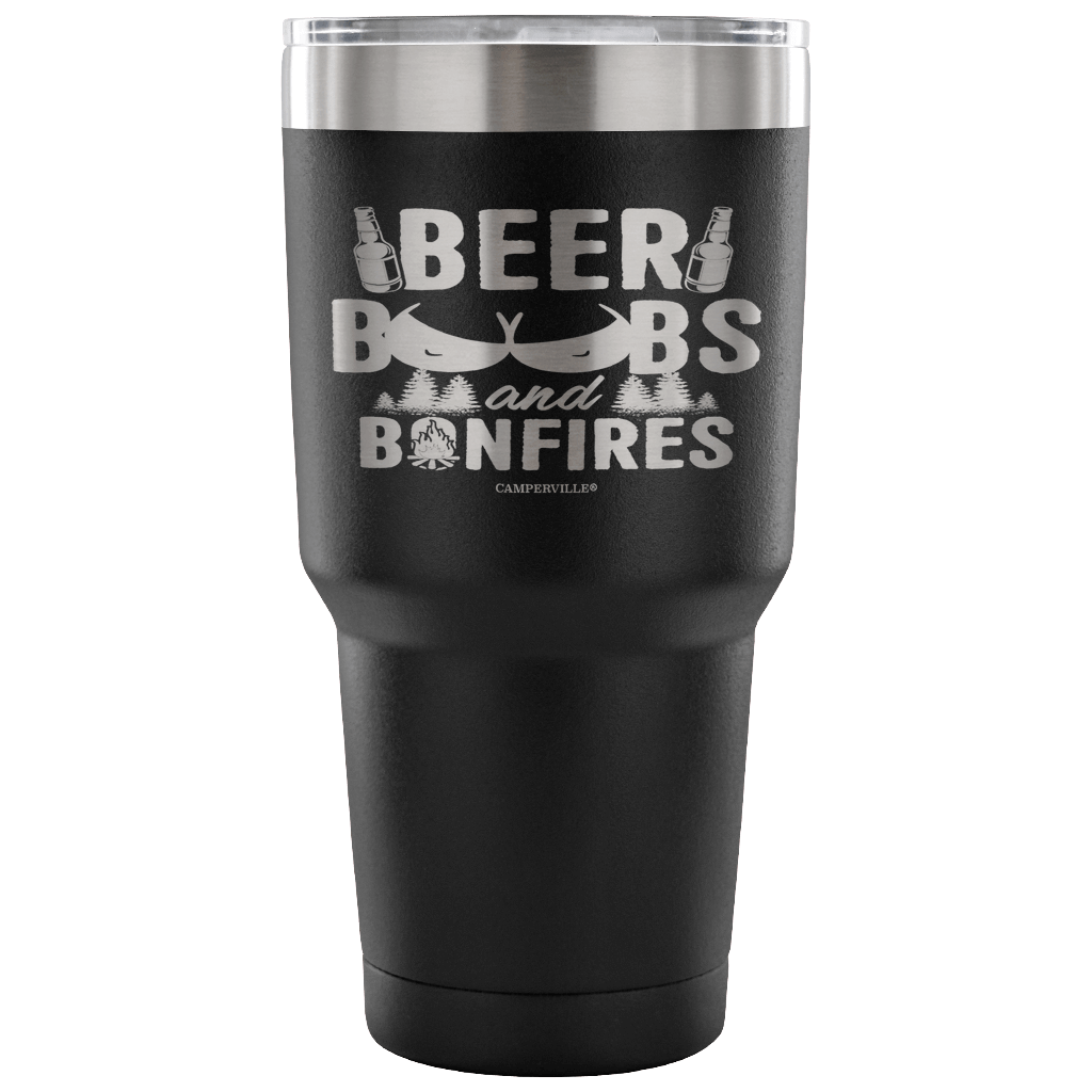 "Beer, Boobs, and Bonfires" Stainless Steel Tumbler