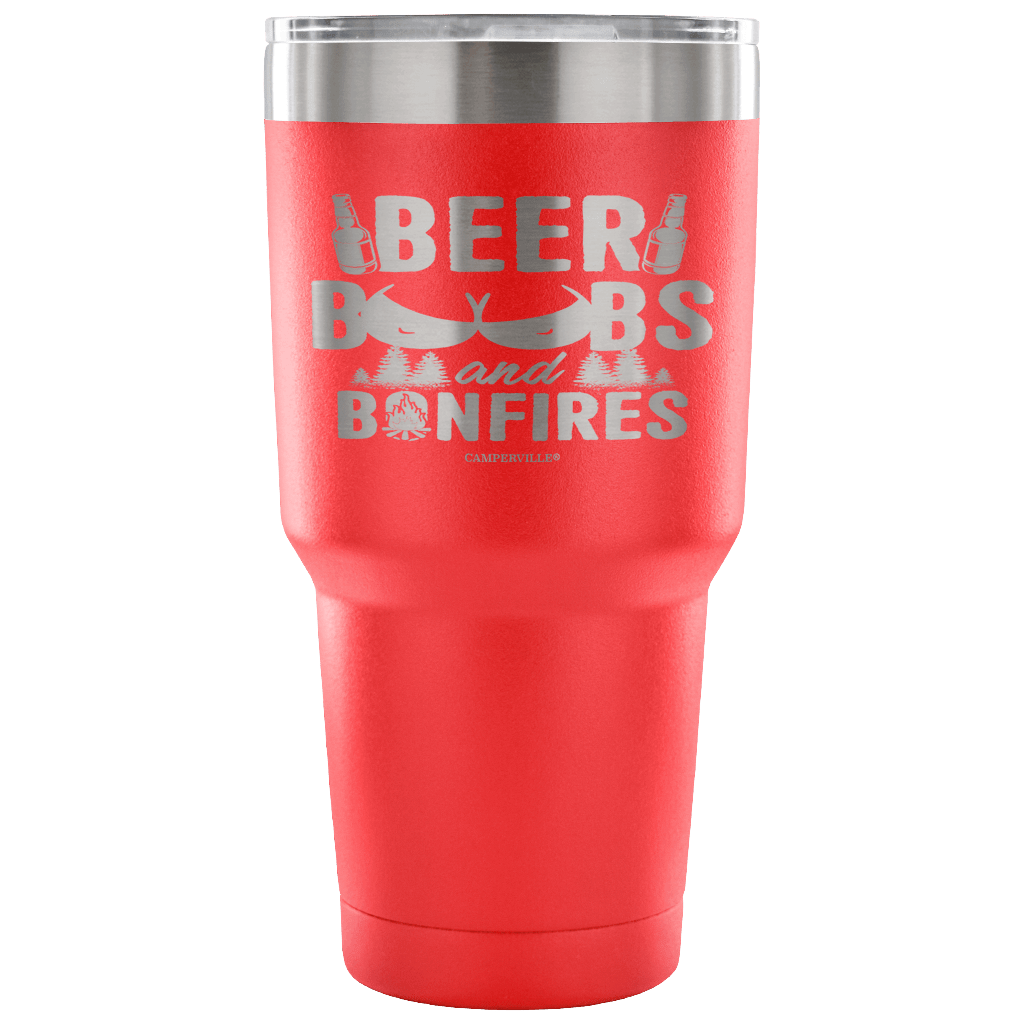 "Beer, Boobs, and Bonfires" Stainless Steel Tumbler