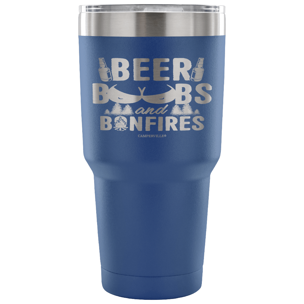 "Beer, Boobs, and Bonfires" Stainless Steel Tumbler