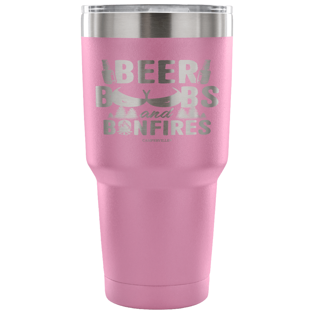 "Beer, Boobs, and Bonfires" Stainless Steel Tumbler