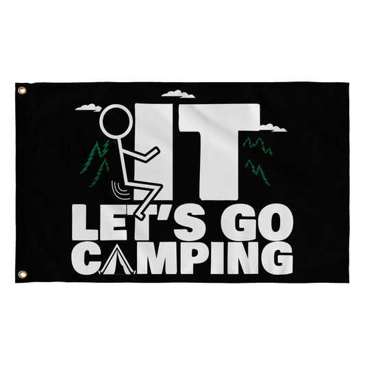 "Screw It - Let's Go Camping" Flag