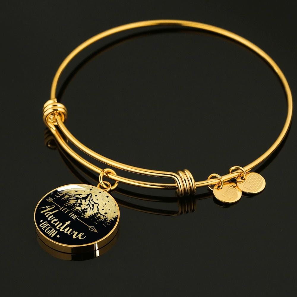 "Let The Adventure Begin" Bangle Bracelet