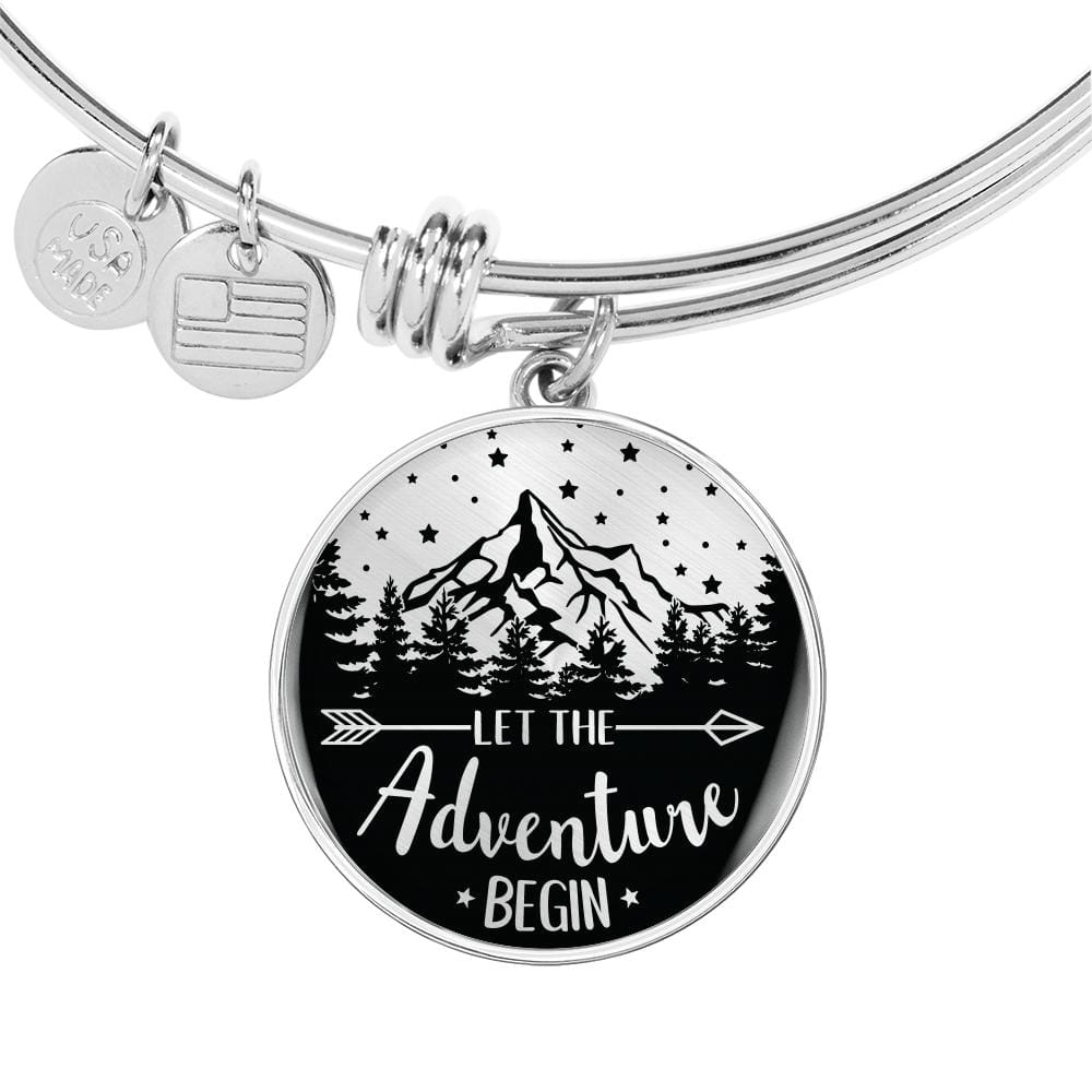 "Let The Adventure Begin" Bangle Bracelet