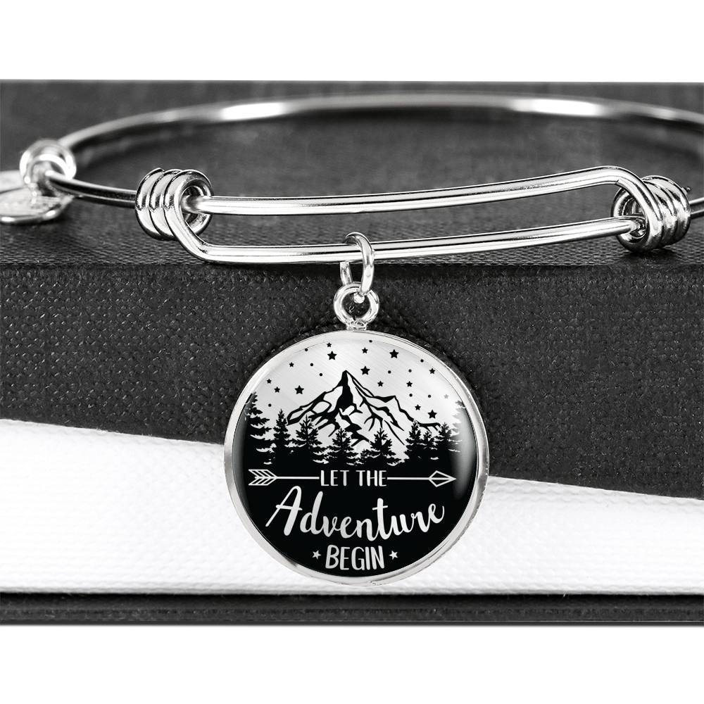 "Let The Adventure Begin" Bangle Bracelet