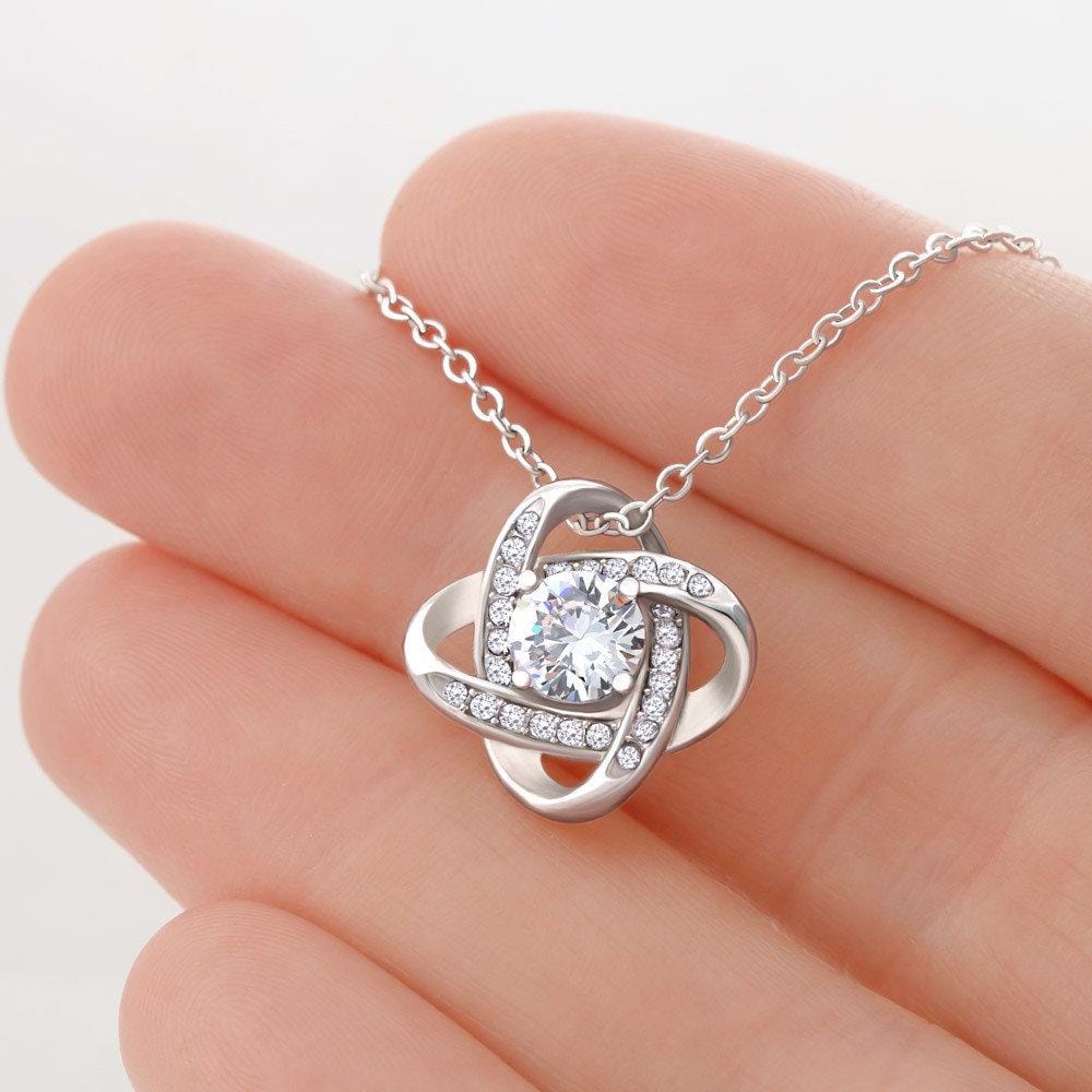 "To My Smokin' Hot Wife - Happy Camper" Campsite Eternal Love Knot Necklace