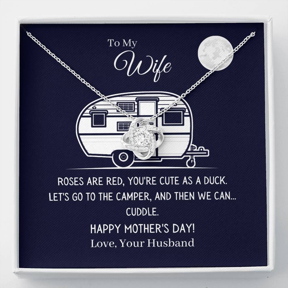 Funny "To My Wife - Let's Go To The Camper" Mother's Day Necklace